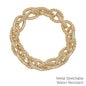 Water Resistant Interlocking Gold Chain Stretch Bracelet