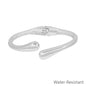Silver Round Metal Hinged Bracelet