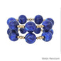 Water Resistant Set of 2 Gold Beaded with 20MM Large Royal Blue Stretch Bracelets