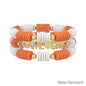 Orange and White Gameday Set of 3 Stretch Bracelets