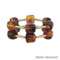 Dark Brown Beaded Set of 2 16MM Beaded Stretch Bracelets