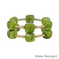 Green Beaded Set of 2 16MM Beaded Stretch Bracelets