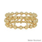 Water Resistant Gold with Horse Bit Stretch Bracelets