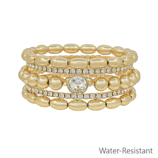 Water Resistant Set of 5 8MM Tennis Charm Bracelet