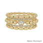 Water Resistant Set of 5 8MM Tennis Charm Bracelet