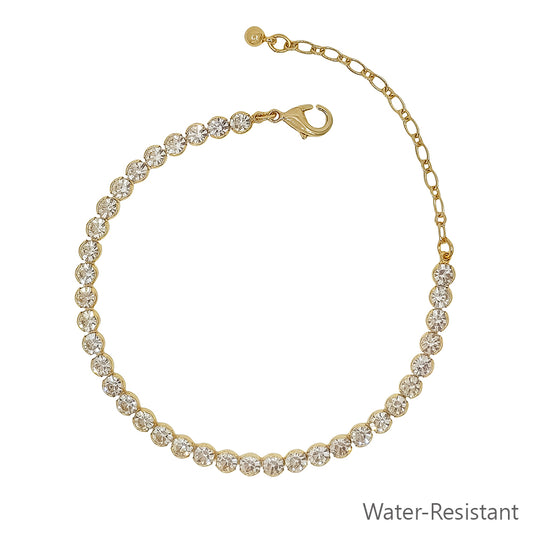 Water Resistant 4MM Clear Crystal Bracelet