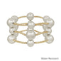 Water Resistant 16MM and 12MM Gold and Silver Metal Bar Stretch Bracelet