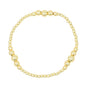 Stainless Steel Gold 3,4,5MM Beaded Stretch Bracelet