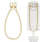 Gold Textured Bag Charm Chain