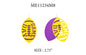 Purple Metal and Yellow Glitter Gameday Football 2" Earrings