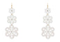 White Glitter Textured Snowflake 2.5" Drop Earring