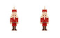 Red Sparkle Metal Nutcracker 2" Earring