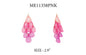 Pink Ombre Petal Shape Drop 3" Earring