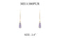 Gold Fishhook Teardrop with Purple Crystal Teardrop 2.5" Earring