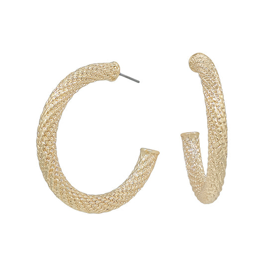 Gold 2" Wired Hoop Earring