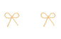 Gold Textured Bow 1" Earring