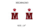 Maroon M 2" Acrylic Gameday Earring