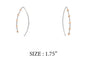 Silver Wire with Gold Beaded 1.75" Threaded Earring