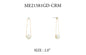 Gold Stud with Loop Chain and Pearl 2" Drop Earring