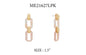 Light Pink Acrylic Link and Gold 2.3" Drop Earring
