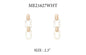 White Acrylic Link and Gold 2.3" Drop Earring