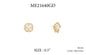 Gold Geometric with Pearl Stud Earring