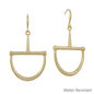 Water Resistant Gold Horse Bit 1" Drop Earring