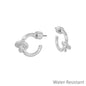 Small .5" Silver Metal Knot Earring