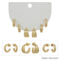 Set of 3 Gold Chunky Hoop Earrings