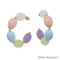 Water Resistant Multi Oval Acrylic 2" Hoop Earring