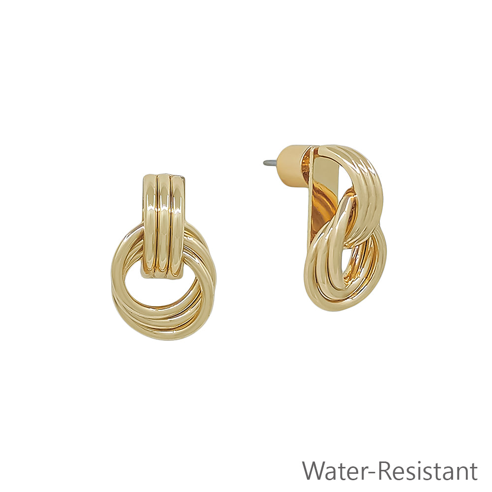 Gold Layered with Circles .4" Earring