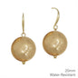 Water Resistant 20MM Gold Beaded Ball Fishhook Earring