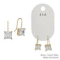 Water Resistant 8MM Gold CZ Wired .5" Earring