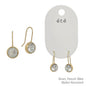 Water Resistant 8MM Round Gold Wired Earring