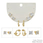 Water Resistant Set of 3 6&8MM Stud Knot Hoop Earring