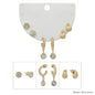Water Resistant Set of 3 Crystal Drop Hoop and Teardrop Earrings