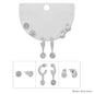 Water Resistant Silver Set of 3 Crystal Drop Hoop and Teardrop Earrings