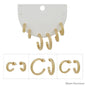Water Resistant Set of 3 Huggie Style Gold Metal Hoops
