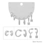 Water Resistant Set of 3 Huggie Hoop and CZ Earrings