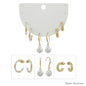 Water Resistant Set of 3 Coin Pearl Drop Earring Set
