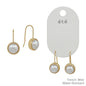 Water Resistant 12MM Pearl and Gold Wired Earrings