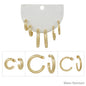 Water Resistant Gold .5"-1.25" Hoop Earrings