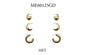Gold Set of 3 Hoop Earrings