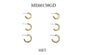 Set of 3 Gold Textured Huggie Hoop Earrings