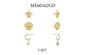Set of 3 Gold Sealife Stud Earrings