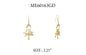 Triple Cross Rhinestone and Gold Fishhook 2.25" Earring