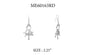 Triple Cross Rhinestone and Silver Fishhook 2.25" Earring