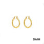 Gold Textured Lightweight Aluminum 1" Hoop Earring