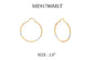 Gold, Silver, and Rose Gold Textured 2.25" Hoop Earring