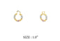 Gold, Silver, and Rose Gold 1" Twisted Rope Earring